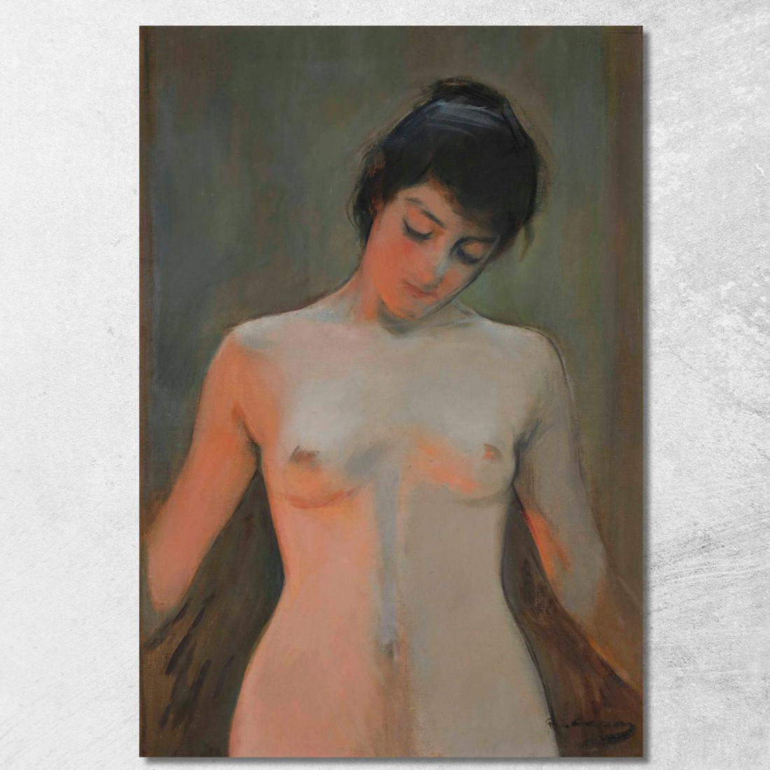 Nudo 2 Ramón Casas rcs10 quadro stampato su tela