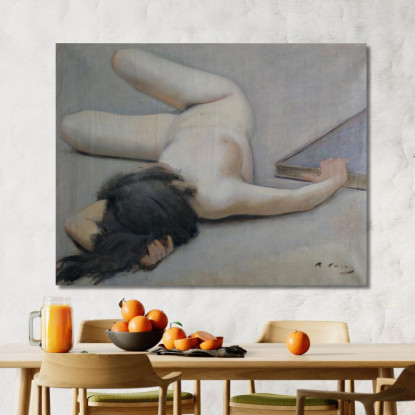 Nudo Femminile Ramón Casas rcs14 quadro stampato su tela