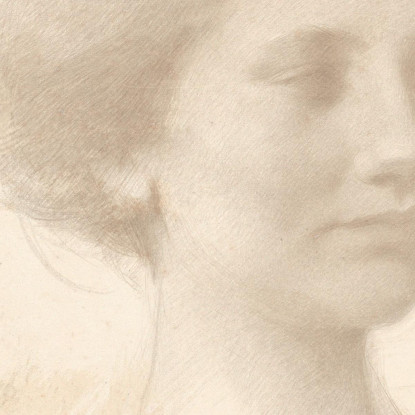 Testa Di Una Ragazza Thomas Wilmer Dewing twd6 quadro stampato su tela