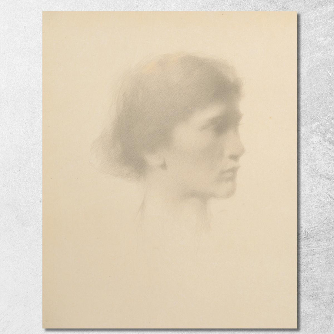 Testa Di Una Donna Thomas Wilmer Dewing twd7 quadro stampato su tela