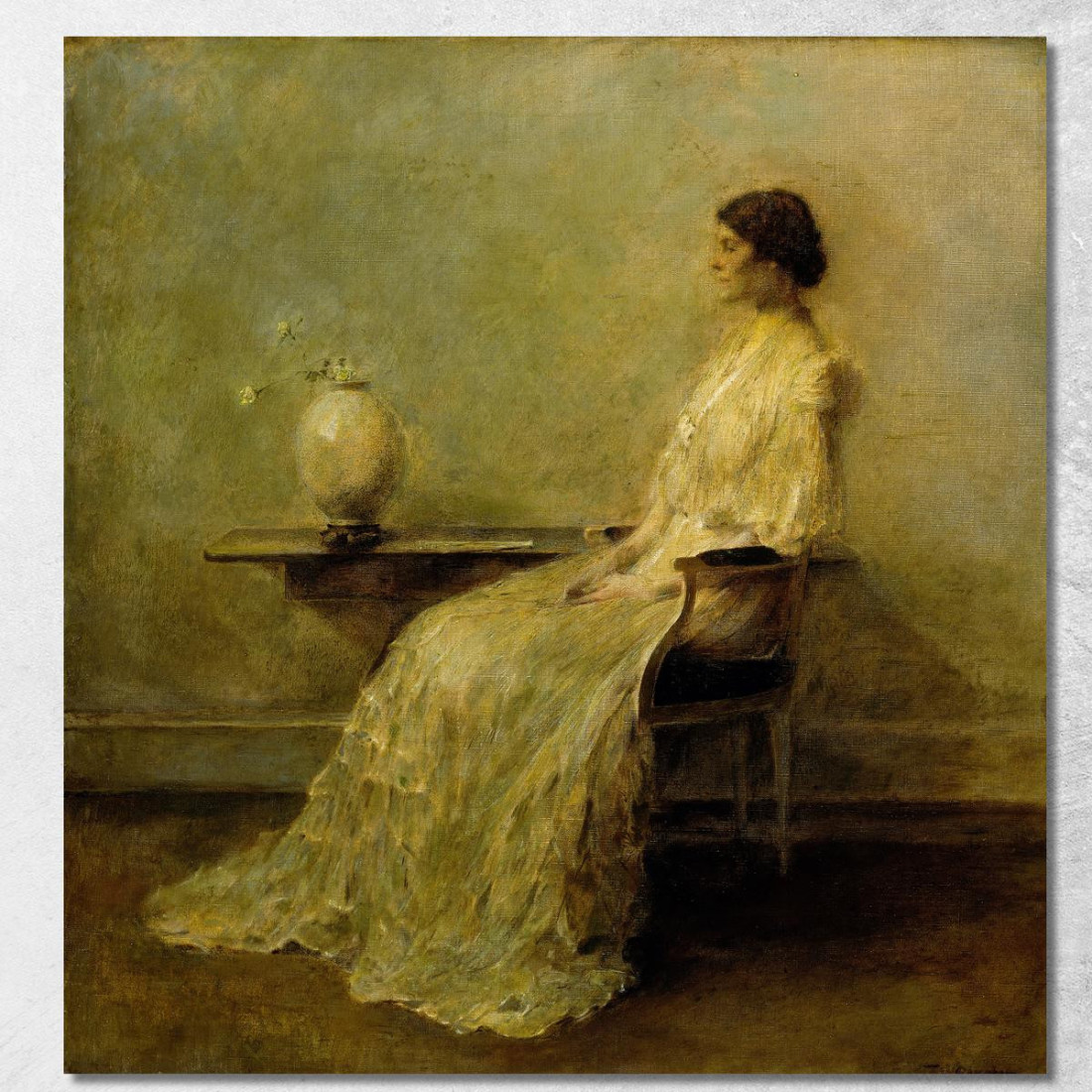 Donna In Bianco N. 2 Thomas Wilmer Dewing twd13 quadro stampato su tela
