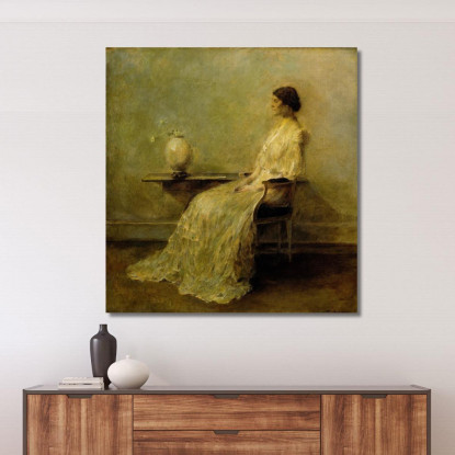 Donna In Bianco N. 2 Thomas Wilmer Dewing twd13 quadro stampato su tela