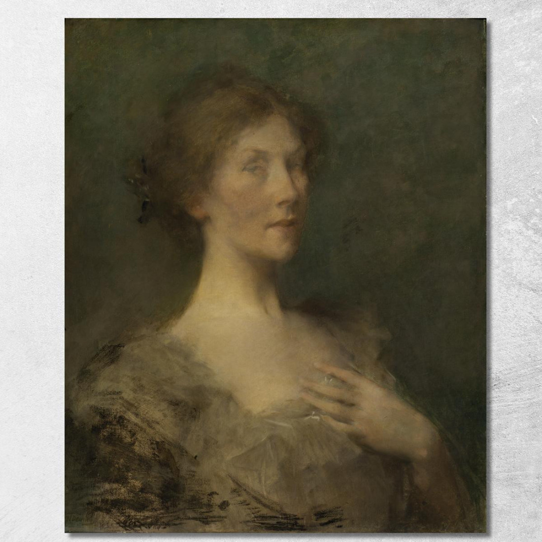 Ritratto Di Una Donna Thomas Wilmer Dewing twd20 quadro stampato su tela