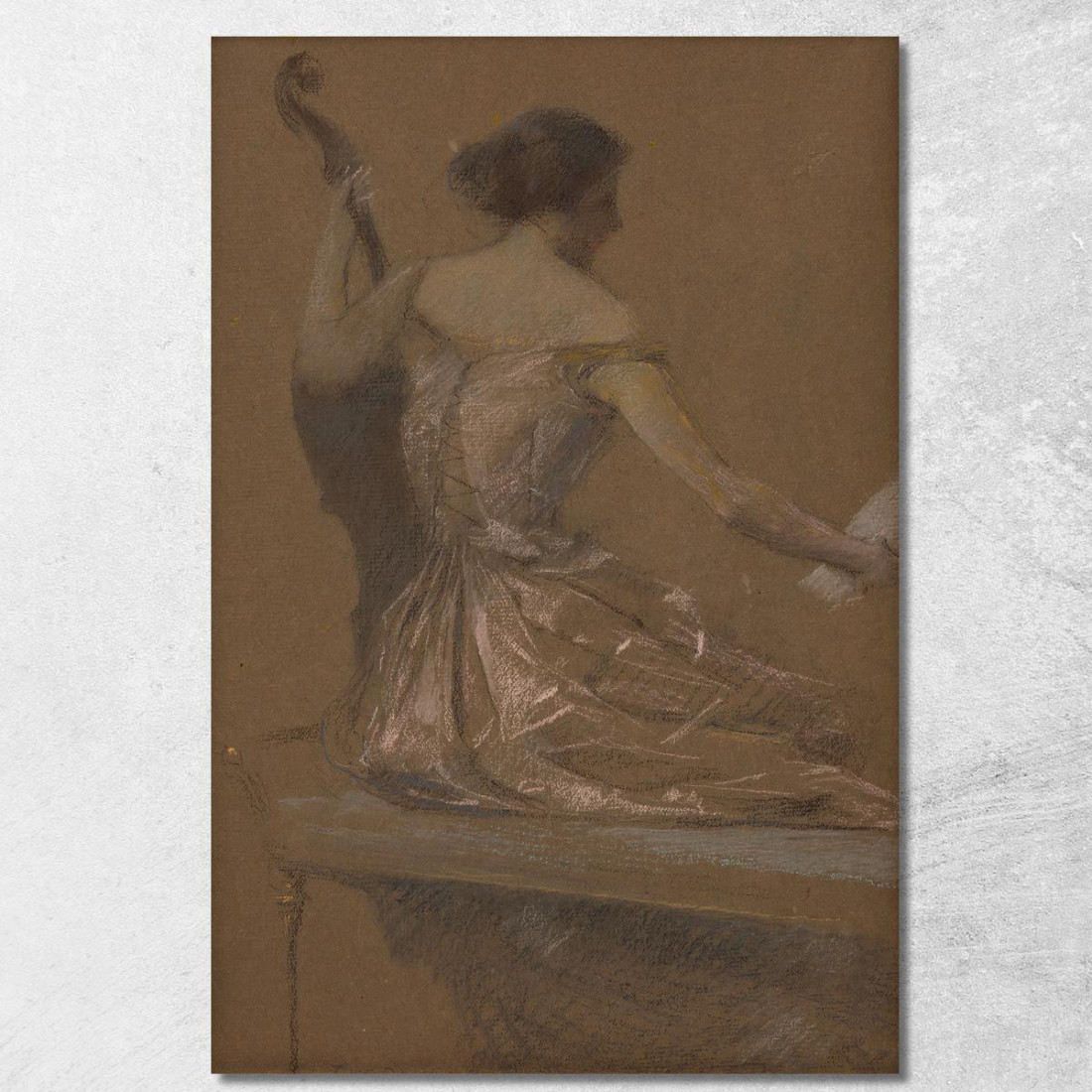 Il Musicista Thomas Wilmer Dewing twd30 quadro stampato su tela