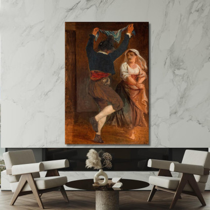 Italiano Danzante Wilhelm Marstrand wmr15 quadro stampato su tela