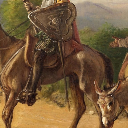 Don Chisciotte E Sancho Panza A Un Bivio Wilhelm Marstrand wmr17 quadro stampato su tela