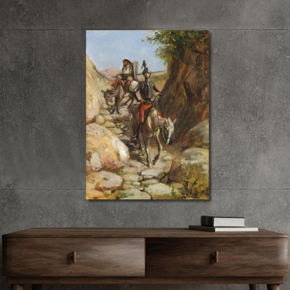 Don Chisciotte E Sancho Panza Tornano Dalle Montagne Nere Wilhelm Marstrand wmr18 quadro stampato su tela