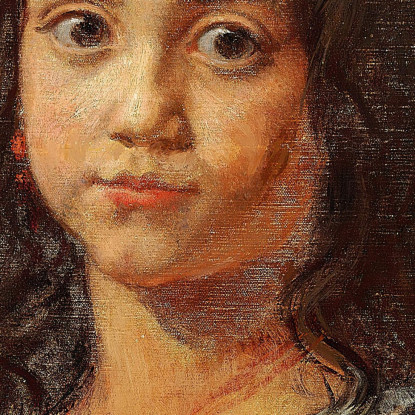 Una Giovane Italiana Con Un Copricapo Bianco Wilhelm Marstrand wmr22 quadro stampato su tela