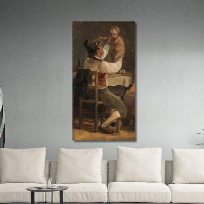 L'Amore Paterno Wilhelm Marstrand wmr26 quadro stampato su tela