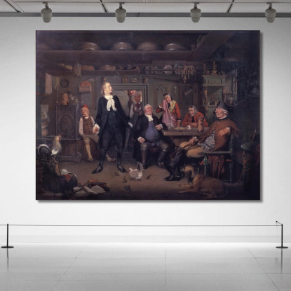 Da "Erasmus Montanus" Di Ludvig Holberg Atto Iii Scena 3 Wilhelm Marstrand wmr27 quadro stampato su tela