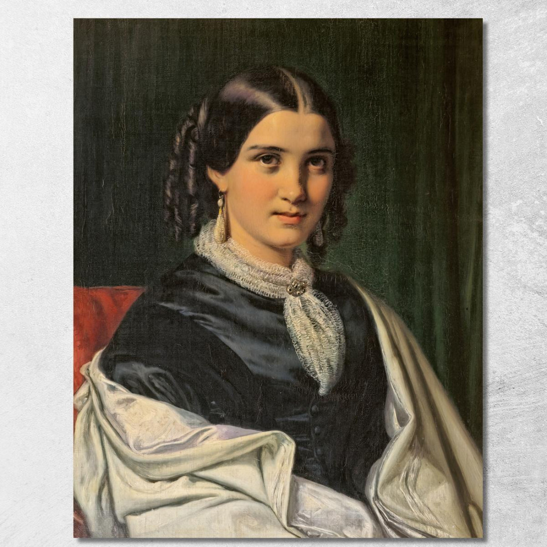 Ritratto Della Signora Vilhelmine Heise Nata Hage Wilhelm Marstrand wmr50 quadro stampato su tela