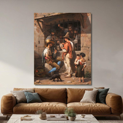 Scena Di Prigione A Roma Wilhelm Marstrand wmr54 quadro stampato su tela