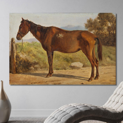 Rosinante. Studio Di Un Vecchio Cavallo In Piedi Wilhelm Marstrand wmr57 quadro stampato su tela