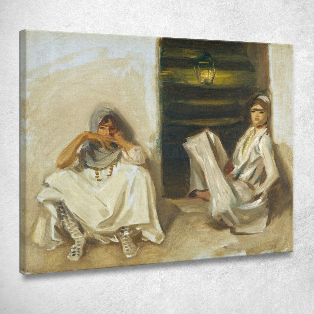 Due Donne Arabe John Singer Sargent jss342 quadro stampato su tela