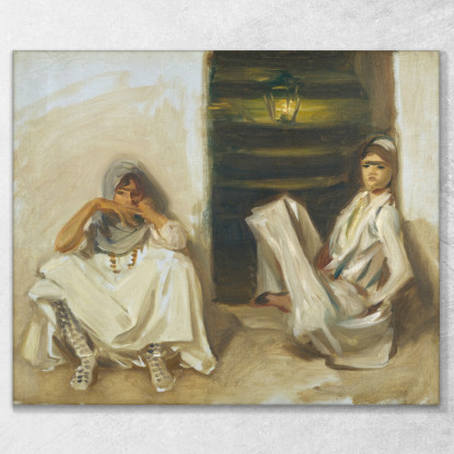 Due Donne Arabe John Singer Sargent jss342 quadro stampato su tela