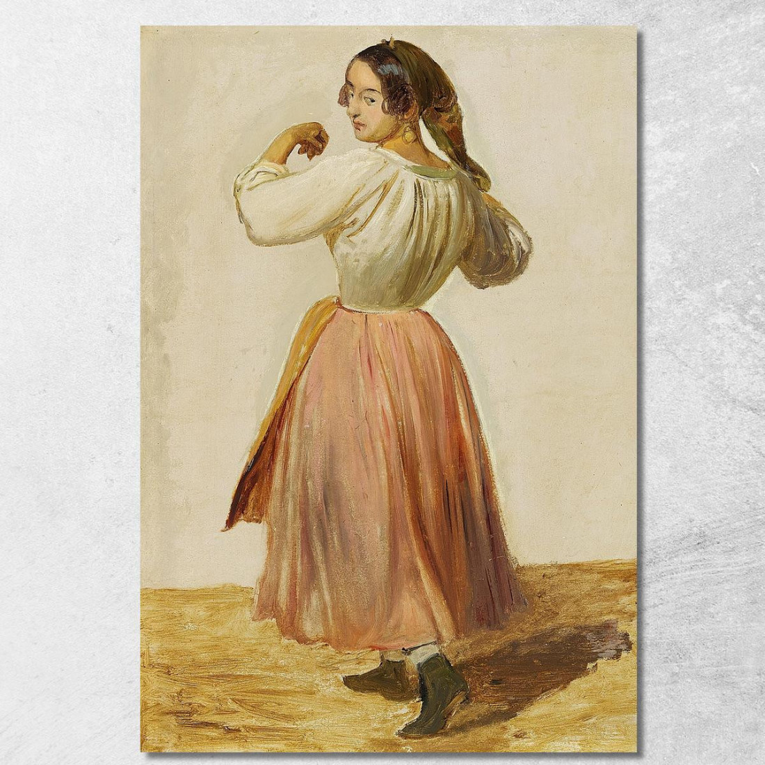 Studio Di Una Danzatrice Italiana Wilhelm Marstrand wmr62 quadro stampato su tela