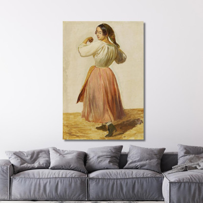 Studio Di Una Danzatrice Italiana Wilhelm Marstrand wmr62 quadro stampato su tela