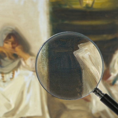 Due Donne Arabe John Singer Sargent jss342 quadro stampato su tela