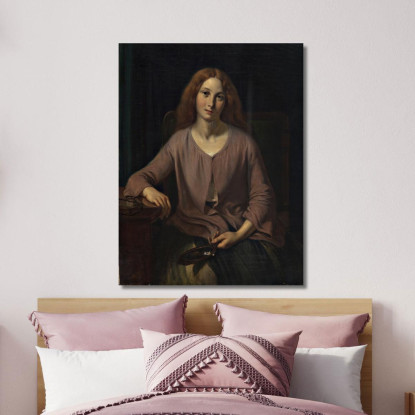 Donna Veneziana Nella Stanza Da Bagno Wilhelm Marstrand wmr71 quadro stampato su tela