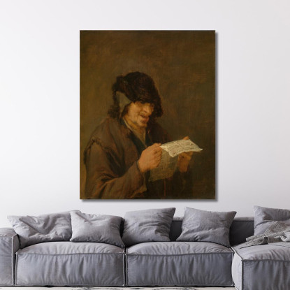 Uomo Che Canta Adriaen van Ostade avo31 quadro stampato su tela