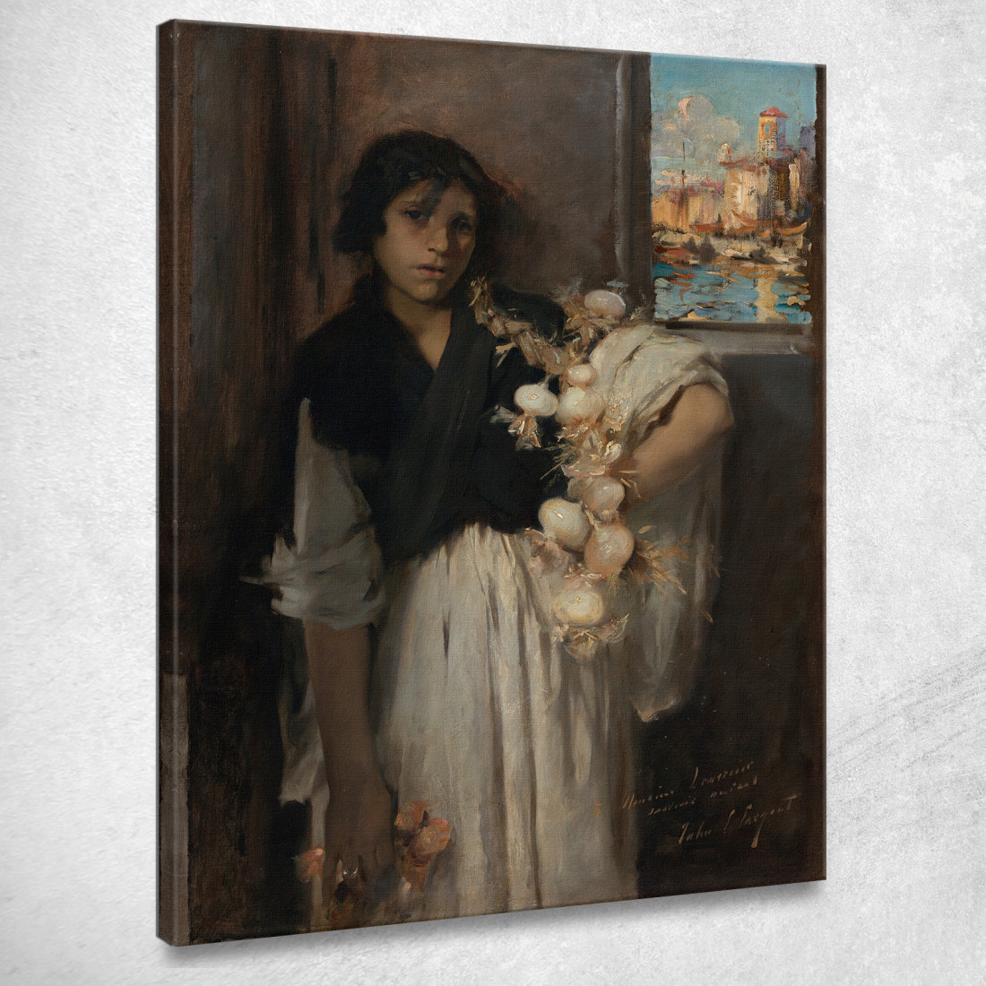 Venditore Di Cipolle Veneziano John Singer Sargent jss357 quadro stampato su tela