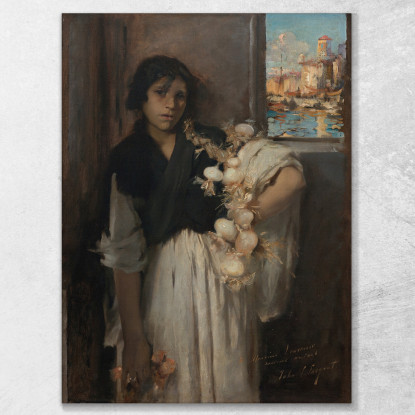 Venditore Di Cipolle Veneziano John Singer Sargent jss357 quadro stampato su tela
