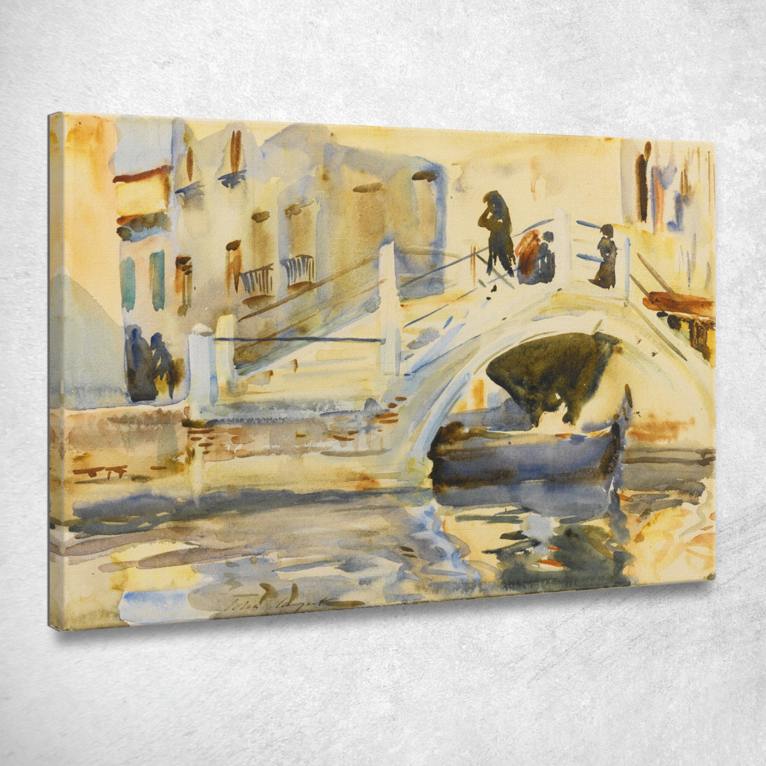 Ponte Di Venezia Con Figure John Singer Sargent jss360 quadro stampato su tela