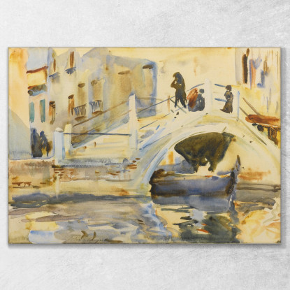 Ponte Di Venezia Con Figure John Singer Sargent jss360 quadro stampato su tela