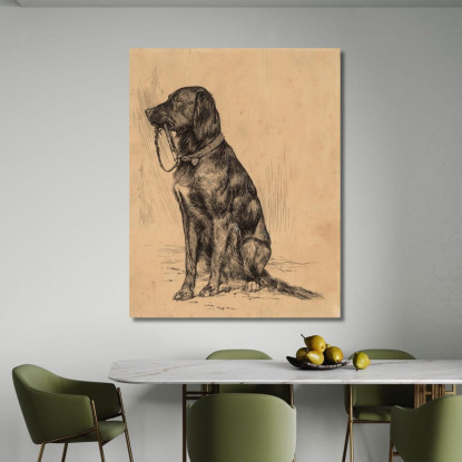 Il Cane Di Aldrich Arthur Bowen Davies abd5 quadro stampato su tela