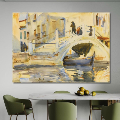 Ponte Di Venezia Con Figure John Singer Sargent jss360 quadro stampato su tela