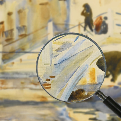 Ponte Di Venezia Con Figure John Singer Sargent jss360 quadro stampato su tela