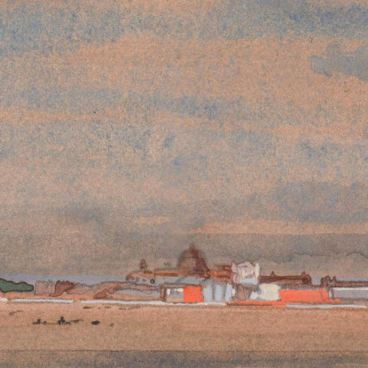 Gondole Arthur Bowen Davies abd28 quadro stampato su tela
