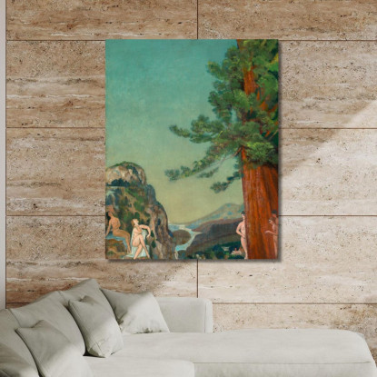 Sulle Scogliere Arthur Bowen Davies abd40 quadro stampato su tela