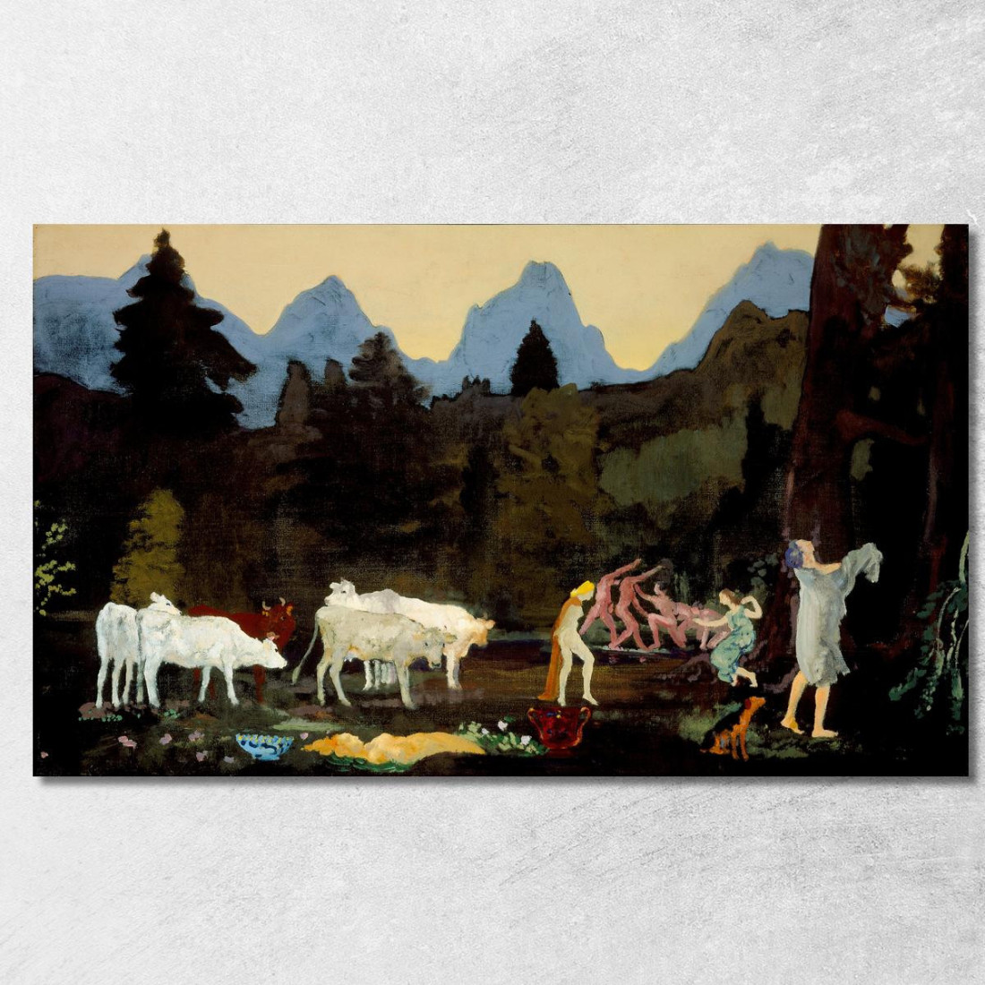 Valli E Picchi Pastorali Arthur Bowen Davies abd42 quadro stampato su tela