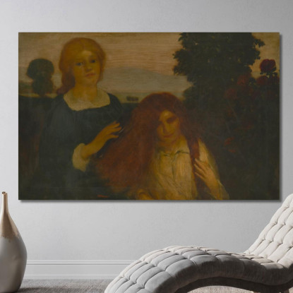 Rosa A Rosa Arthur Bowen Davies abd43 quadro stampato su tela
