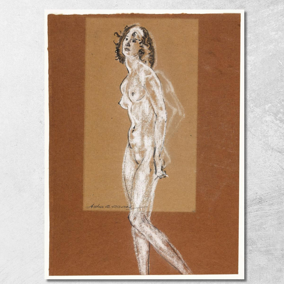 Nudo Femminile In Piedi Arthur Bowen Davies abd49 quadro stampato su tela