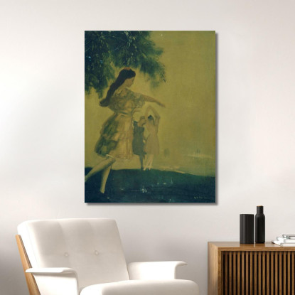 Le Danzatrici Arthur Bowen Davies abd55 quadro stampato su tela