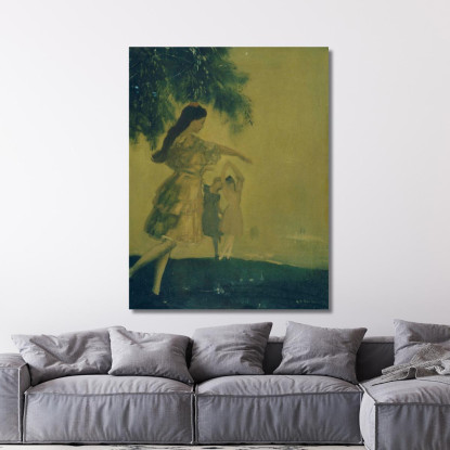 Le Danzatrici Arthur Bowen Davies abd55 quadro stampato su tela