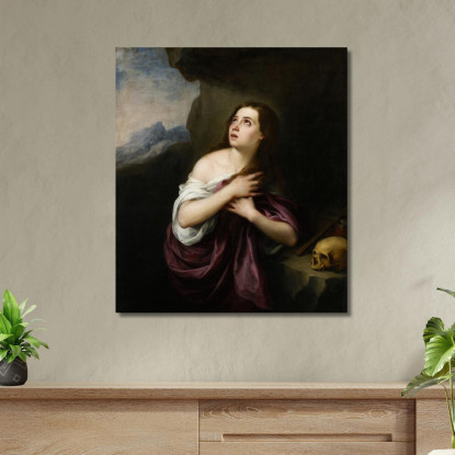 Maddalena Penitente Bartolomé Estebán Murillo bem13 quadro stampato su tela
