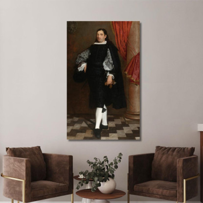 Ritratto Di Un Gentiluomo Presumibilmente Un Membro Della Famiglia Ostigliani Bartolomé Estebán Murillo bem14 quadro stampato s