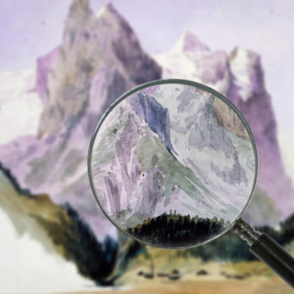 Wellhorn E Wetterhorn Di Brunig Sul Retro John Singer Sargent jss370 quadro stampato su tela
