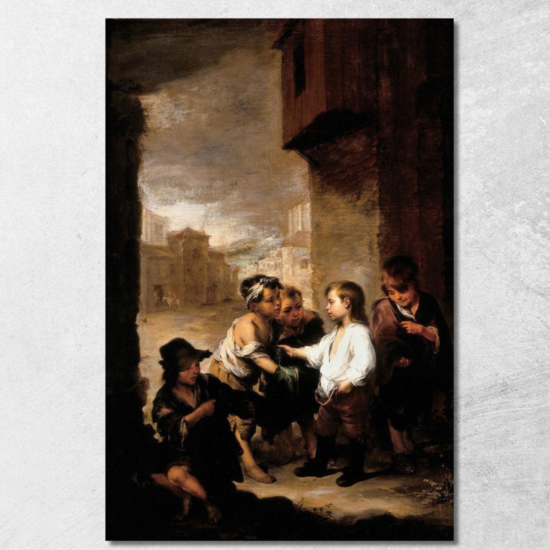 San Tommaso Di Villanova Che Distribuisce I Suoi Vestiti Ai Ragazzi Mendicanti Bartolomé Estebán Murillo bem23 quadro stampato