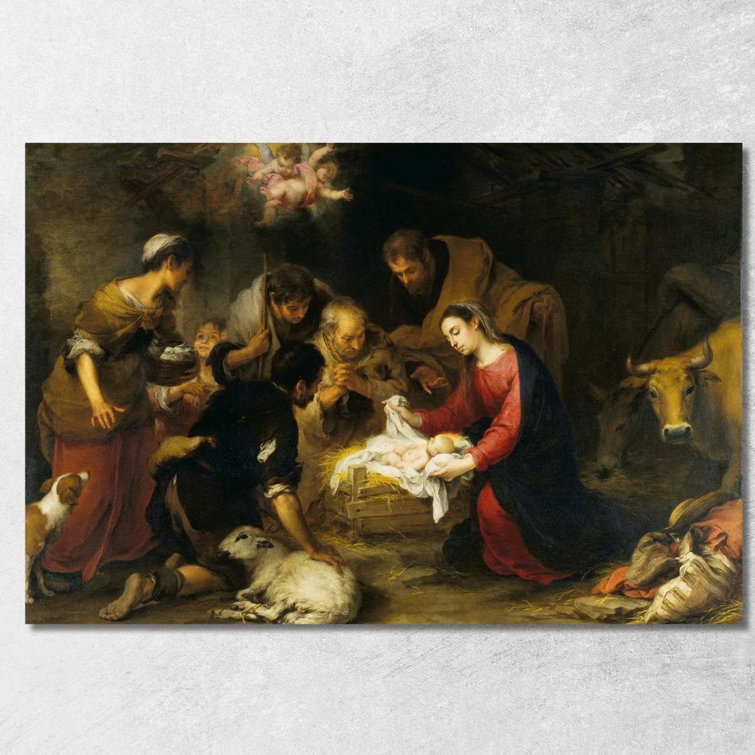 Adorazione Dei Pastori Bartolomé Estebán Murillo bem24 quadro stampato su tela