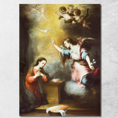 Annunciazione Bartolomé Estebán Murillo bem25 quadro stampato su tela