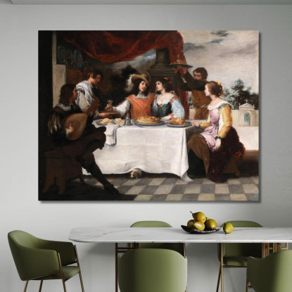Il Figliol Prodigo Che Banchetta Bartolomé Estebán Murillo bem43 quadro stampato su tela