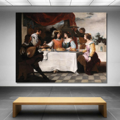 Il Figliol Prodigo Che Banchetta Bartolomé Estebán Murillo bem43 quadro stampato su tela