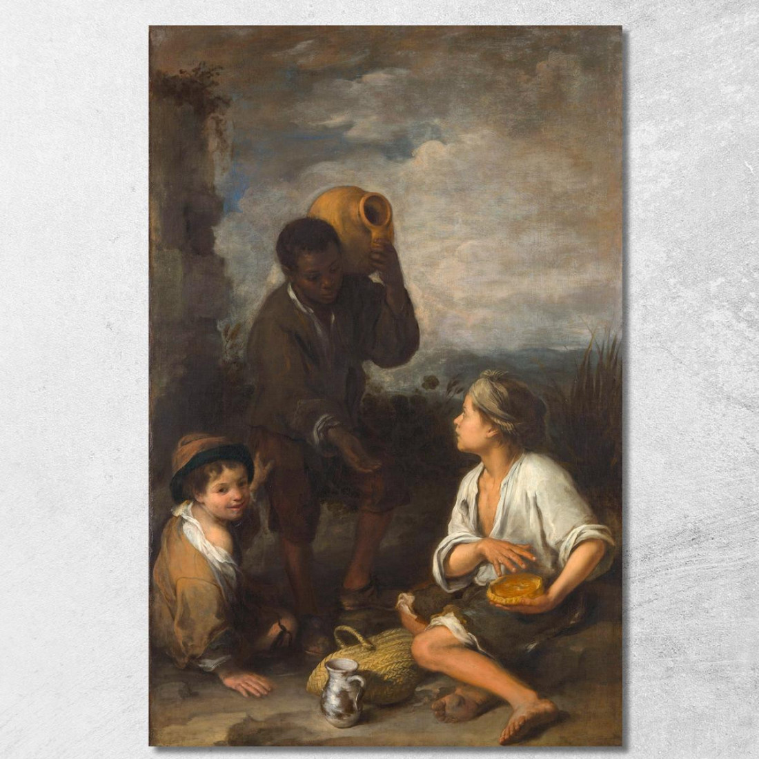 Tre Ragazzi Bartolomé Estebán Murillo bem53 quadro stampato su tela