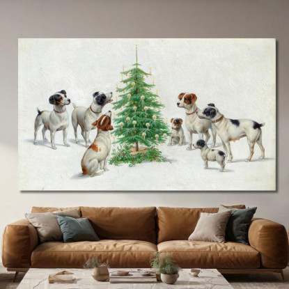 Natale Carl Reichert crc17 quadro stampato su tela