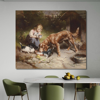Cena Di Gala Carl Reichert crc20 quadro stampato su tela