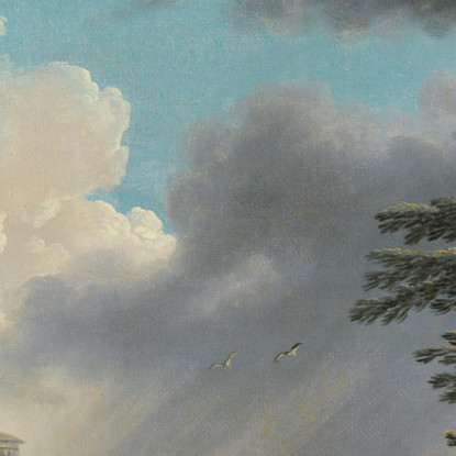 Una Tempesta Vicino A Una Costa Rocciosa Claude-Joseph Vernet cjv11 quadro stampato su tela